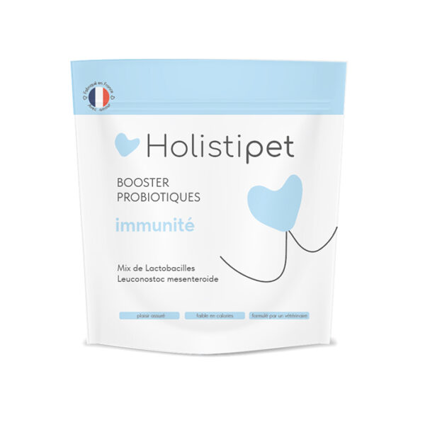 Sachet de probiotiques pour chiens bleu et blanc Holistipet