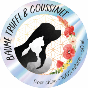 Etiquette produit du baume de soin naturel truffe & coussinet