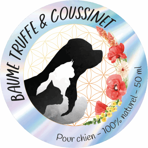 Etiquette produit du baume de soin naturel truffe & coussinet